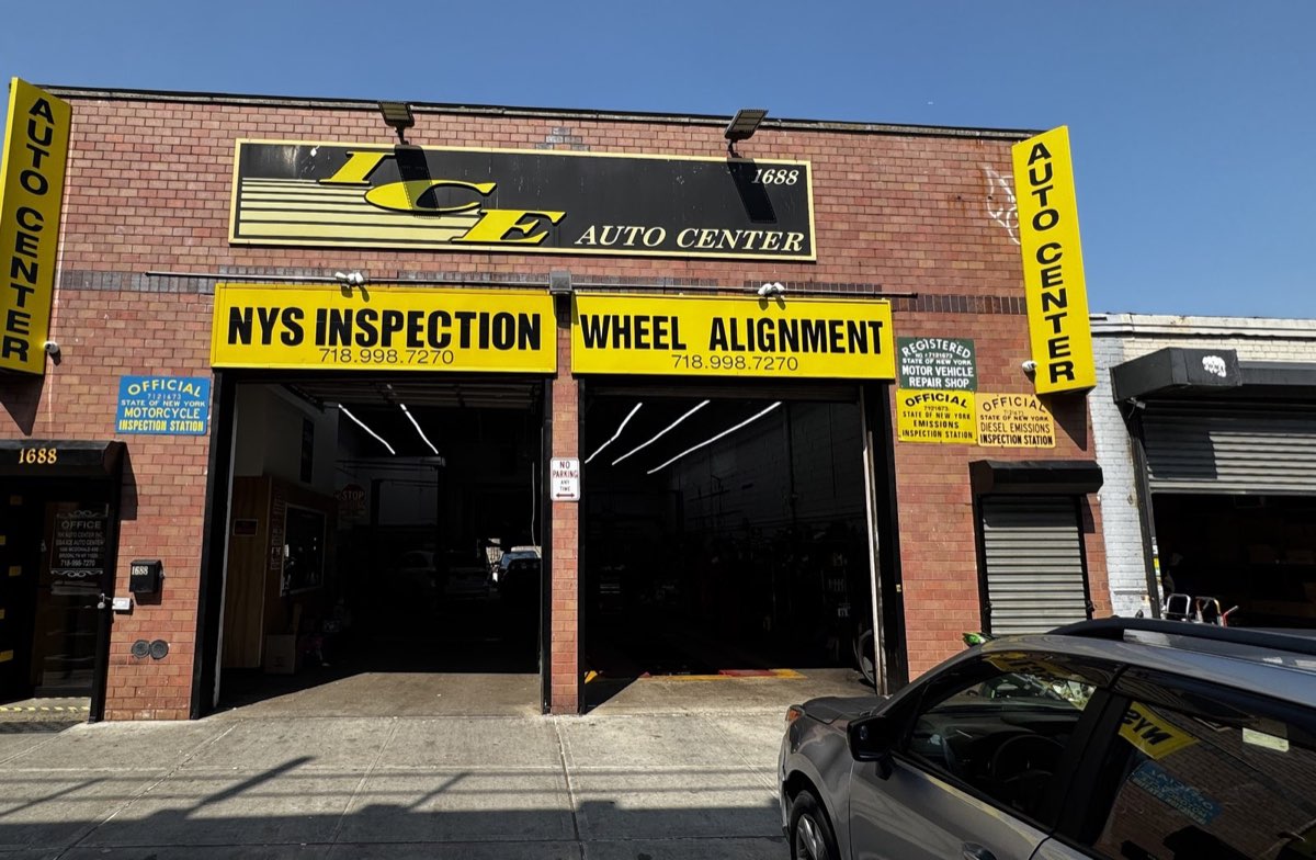 ICE Auto Center storefront in Brooklyn